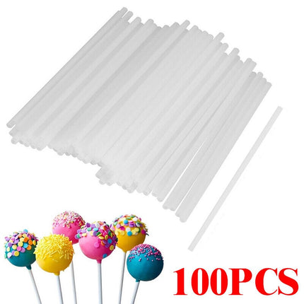 Cake Pop Stick Long 10cm White Paper Sticks Lolly Lollipop Candy Lollies
