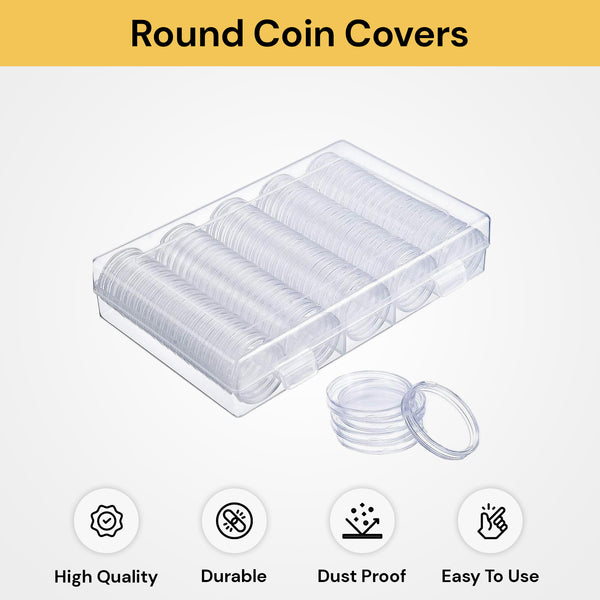 100PCs Round Coin Covers