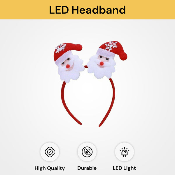 LED Christmas Santa Claus Headband