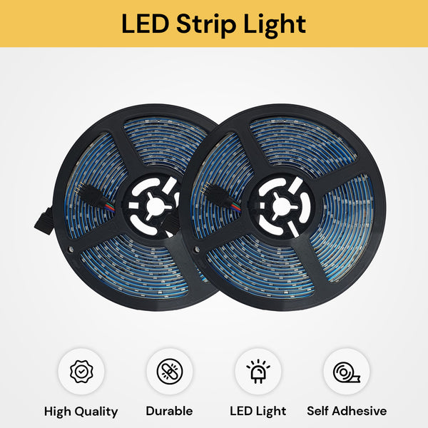 2PCs 5M LED Strip With APP Control And Adapter