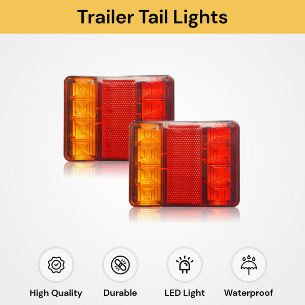 2PCs Trailer Tail Lights