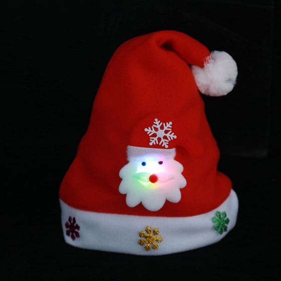 Merry Christmas Hat LED Lamp Hat Cartoon Adult Children Santa/Elk/Snowman Christmas Cap Supplies Kids Xmas Gifts 2021-11-17_11
