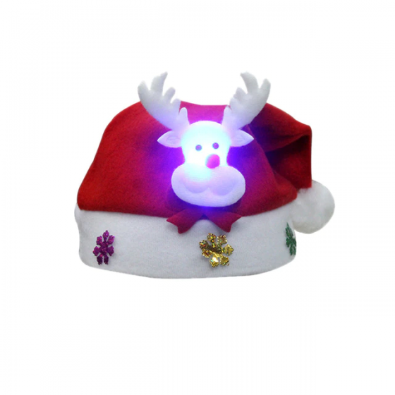Merry Christmas Hat LED Lamp Hat Cartoon Adult Children Santa/Elk/Snowman Christmas Cap Supplies Kids Xmas Gifts 2021-11-17_5
