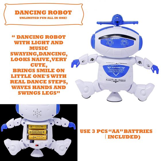 360 Rotation Electric Smart Space Walking Dancing Robot With Music & 3D Light - Multicolor 815i3umbl9l._sl1500