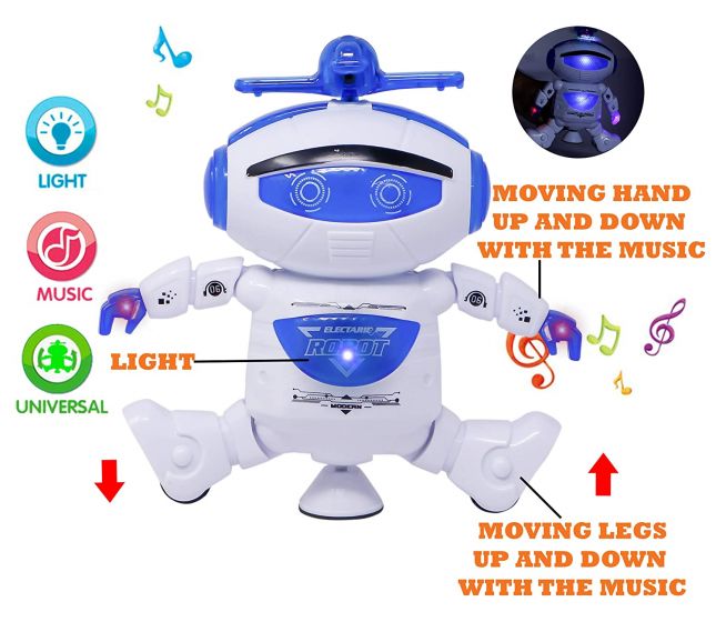 360 Rotation Electric Smart Space Walking Dancing Robot With Music & 3D Light - Multicolor 81n-pipsu9l._sl1500