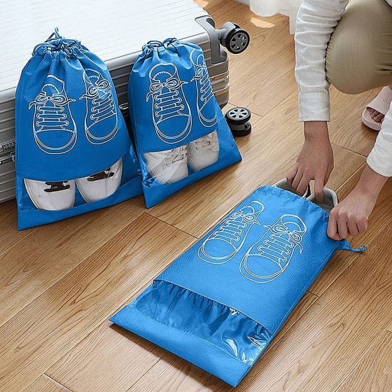 1 PCS Non-Woven Fabric Dustproof Shoe Bags with Drawstring for Travel 81xrsuzjrhl._ac_sl1500