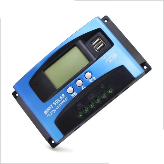 100A Solar Charge Controller Dual USB LCD Display 12V 24V Auto Solar Cell Panel Charger Regulator with Load dsssssssss