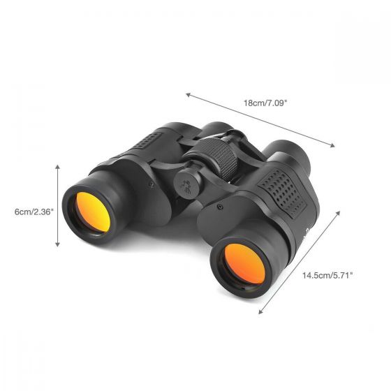 60x60 Zoom Coordinate HD Binoculars Day / Low-Light Night Vision Hunting Camping Hiking Waterproof Outdoor Telescope with Pouch, Great Present 5-3000M popo