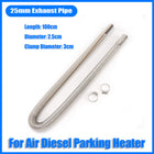 60cm - 300cm Air Diesel Parking Heater Stainless Steel Exhaust Pipe Tube Gas