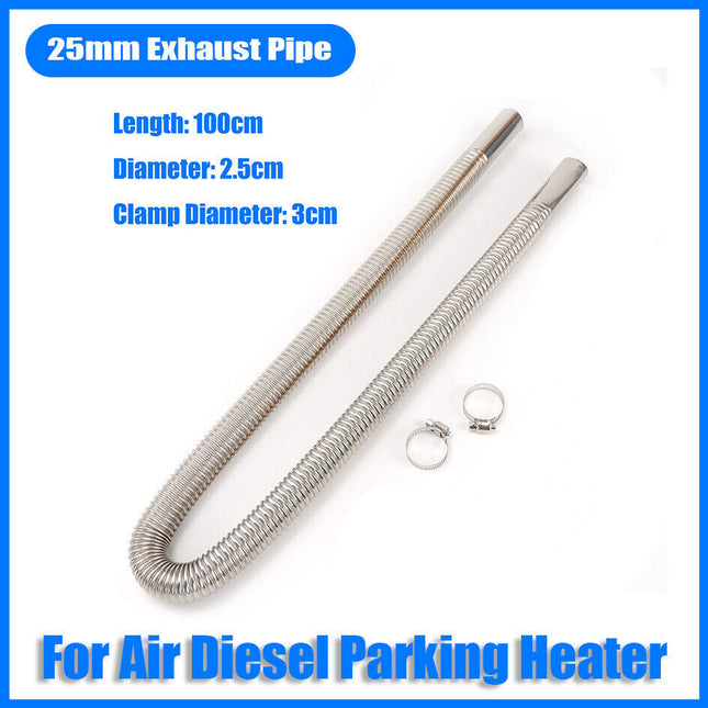 60cm - 300cm Air Diesel Parking Heater Stainless Steel Exhaust Pipe Tube Gas
