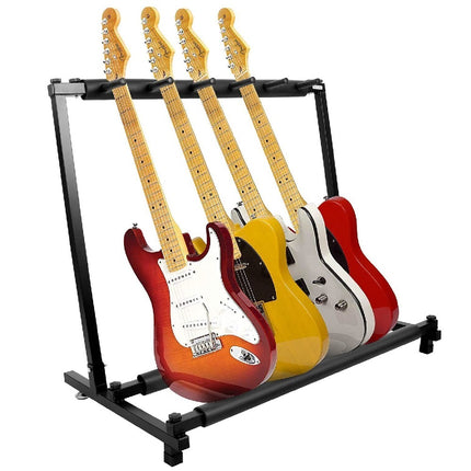 Stylish Guitar Stand Tidy Storage Rack Fits 5 Guitars Metal Padded Foam