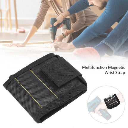 Magnetic Wristband Hand Wraps Tool Bag Adjustable Electrician Screws Nails Drill - Black 1_1c54d36f-7579-4474-916b-9265645e9393