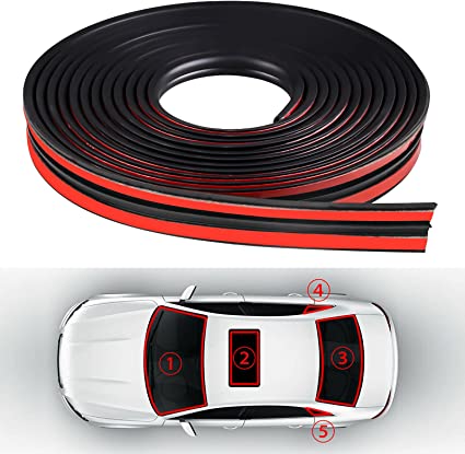 Auto Weather Draft Seal Strip Self Adhesive Rubber Windshield Seal Strip Car Edge Protector Sunroof Seal Rubber Weather Stripping Trim 14mm x 2m 1_24139a4b-f102-4f6b-8348-5c00b709b2d3