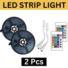 2 Pcs 300 LEDS RGB 5M 3528 SMD LED Strip + Remote+cont +connector