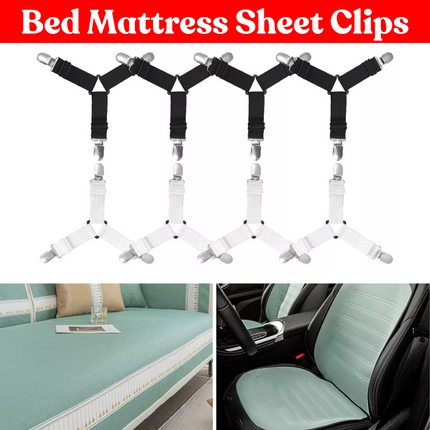 Elastic Bed Mattress Sheet Straps Clips Grippers