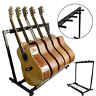 Stylish Guitar Stand Tidy Storage Rack Fits 5 Guitars Metal Padded Foam