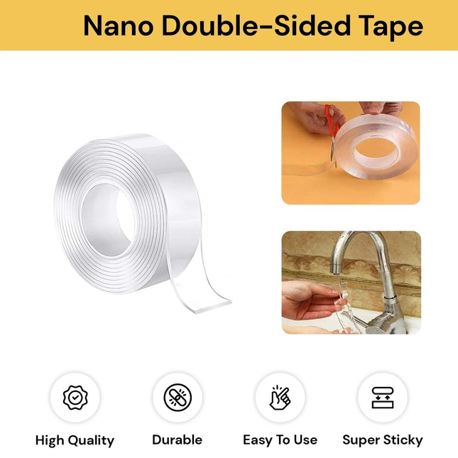 Nano Double-Sided Tape Transparent Traceless Clear Anti-Slip Adhesive Tape