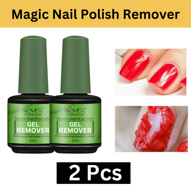 2 Pcs Acetone Free Nail Polish Remover | Easy to Use | 15ml