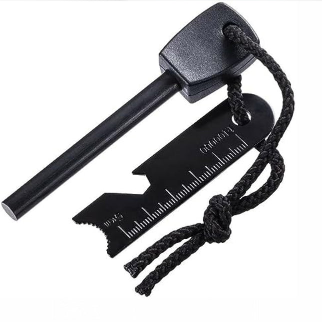 Fire Starter Magnesium Flint Rod Stone Fire Starter Lighter Emergency Survival Camping Hiking Survival Igniter with Multi-Tool Striker