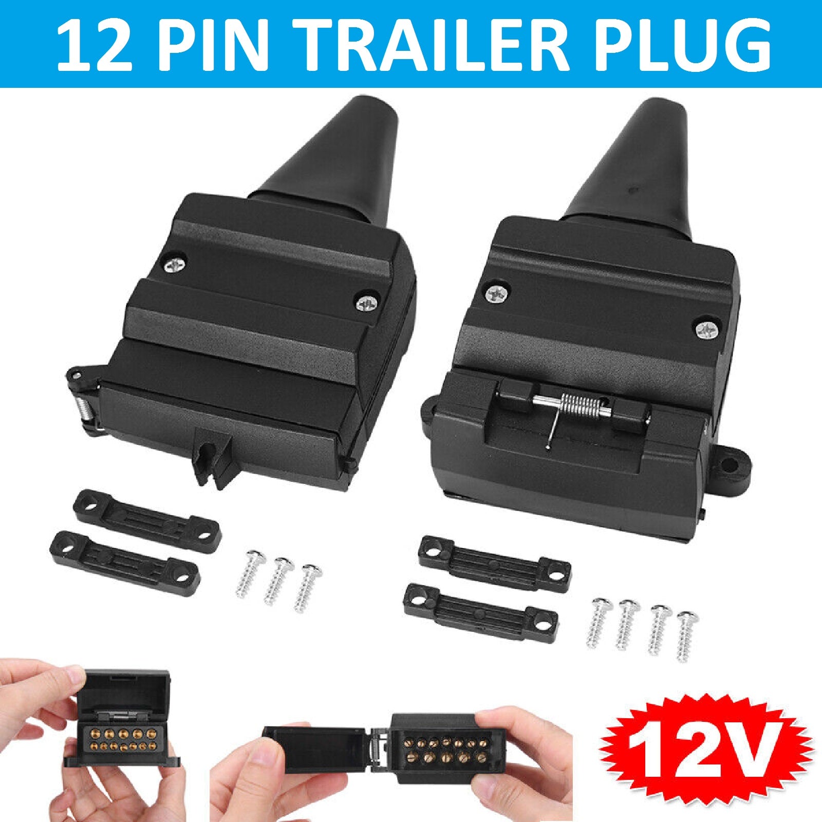 12 Pin Flat Trailer Plug