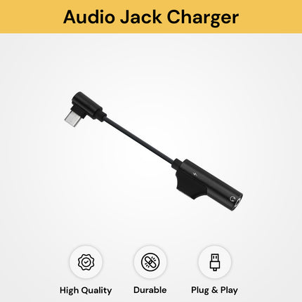 2 In 1 USB Type C to 3.5mm Audio Jack Charger