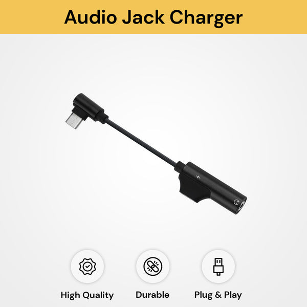 2 In 1 USB Type C to 3.5mm Audio Jack Charger
