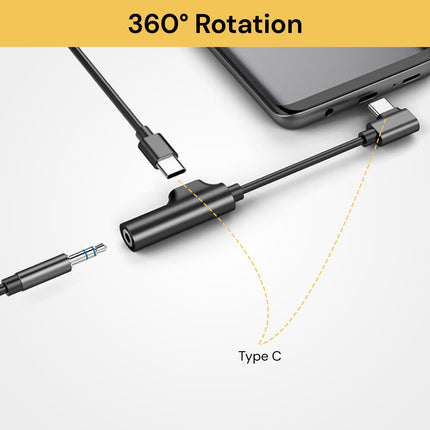 2 In 1 USB Type C to 3.5mm Audio Jack Charger