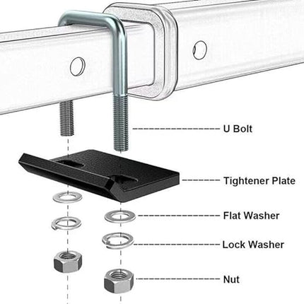 Anti-Rattle Stabilizer Hitch Tightener Bracket Tongue Tow Bar Trailer Caravan