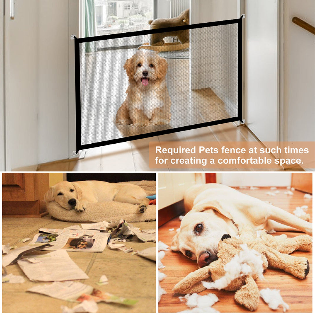 Dog Pet Mesh Magic Gate Pets Barrier Baby Kid Safety Door Fence In/Outdoor Guard 2_3a2251b2-74c2-47a0-825e-353805f664f8