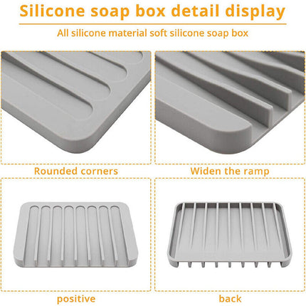 Silicone Soap Dish Soap Holder Rack