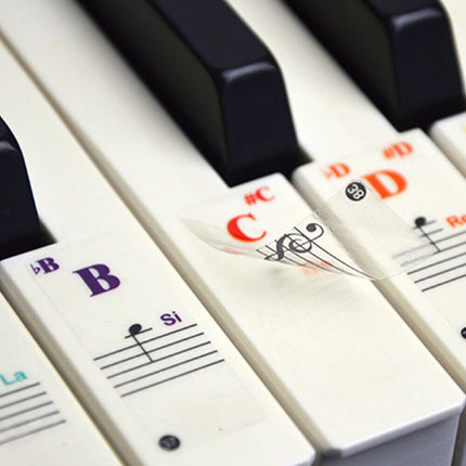 4 in 1 Universal Piano Learner Music Keyboard Sticker 37/49/61/88 Key Note