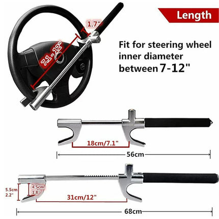 Universal Car Steering Wheel Lock Anti Theft Security The Club Clamp Heavy Duty