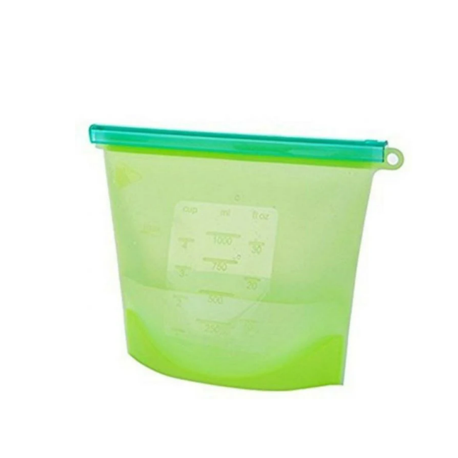 Reusable Silicone Food Storage Bags Leak proof Microwave Freezer Freshness Safe