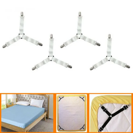 Elastic Bed Mattress Sheet Straps Clips Grippers