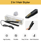 2 In 1 Hair Styler Ceramic Curling Iron and Straightener