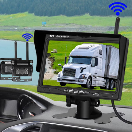 Wireless Rear View Monitor Kit - Easy Installation, Clear Display