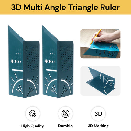 2PCs 3D Multi Angle Triangle Ruler
