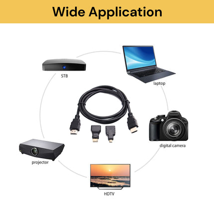3 In 1 HDTV Cable Mini Micro Cable