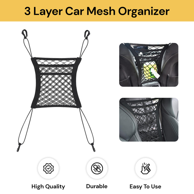 3 Layer Car Mesh Organizer