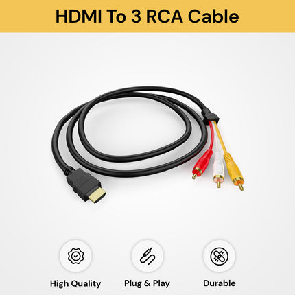 HDMI To 3 RCA Cable