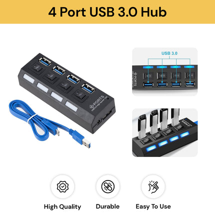 4 Port USB 3.0 Hub