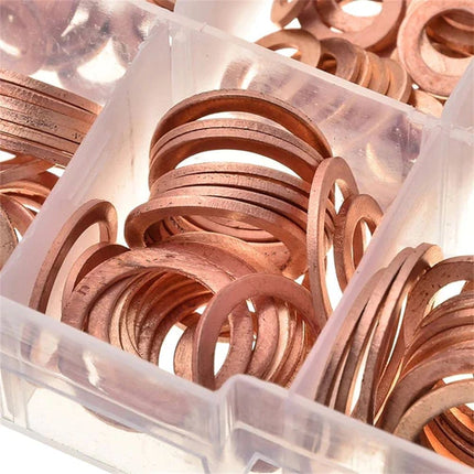 200PCS Gasket Set Crush Washers Assorted Solid Copper Car Engine Seal Flat Ring 4_12d3e179-3d56-48da-bd15-26b778d95346