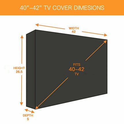 40-42 Inch TV Cover Dustproof Waterproof Outdoor Patio Television Protector Case