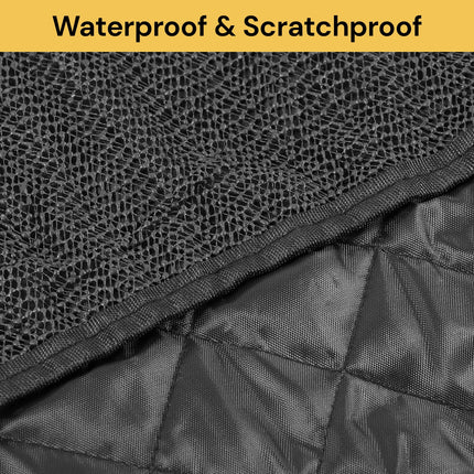 Dog Car Seat Cover with Zipper & Hanging Design Waterproof Nonslip Pet Car Hammock Protector for Back Seat Scratchproof Travel Cover with Side Flaps Easy Install for Cars & SUVs