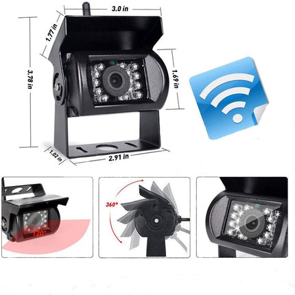 Wireless Rear View Monitor Kit - Easy Installation, Clear Display