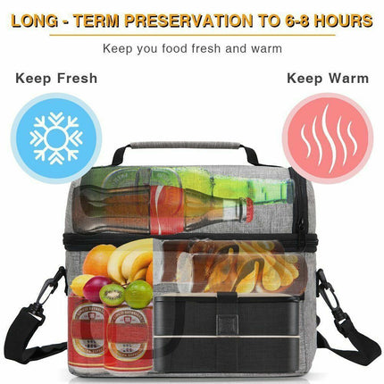 Portable 8L Insulated Lunch Cooler Bag Box For Men Women Kids Storage Thermal