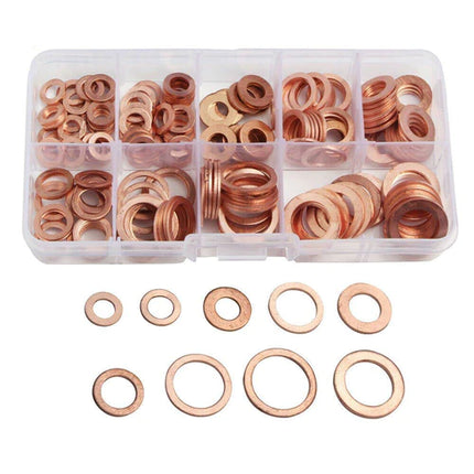 200PCS Gasket Set Crush Washers Assorted Solid Copper Car Engine Seal Flat Ring 5_1e9678be-7781-4cab-8467-6a9853908951