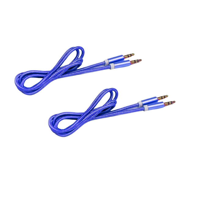 2 Pcs 3.5mm Nylon Braided AUX Cable