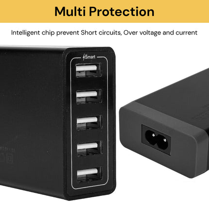 40W 5-Port USB Charger