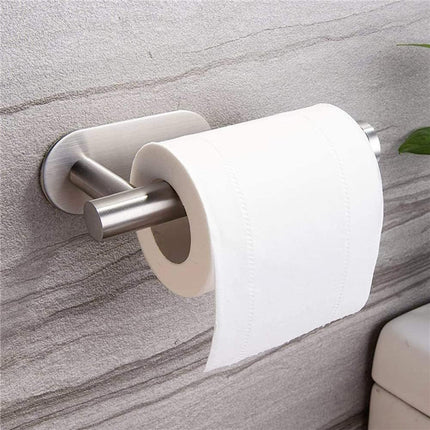 Mounted Toilet Paper Roll Holder Stainless Steel Hook Bathroom Wall Storage